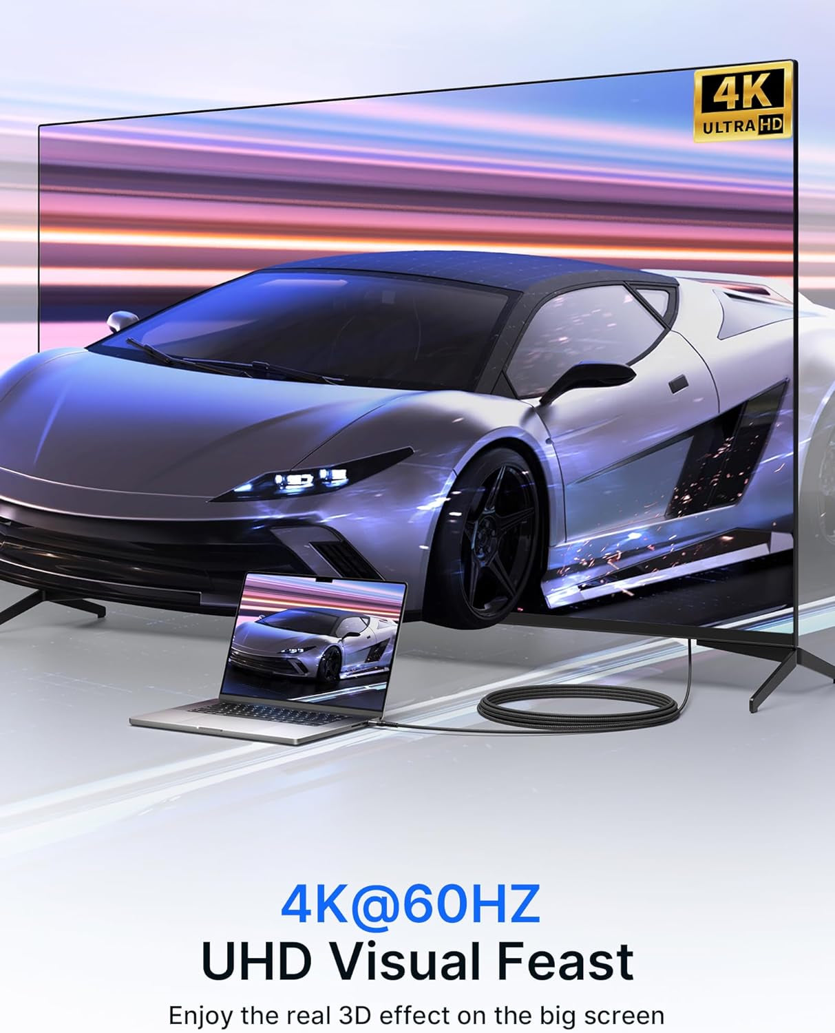 Mini HDMI to HDMI Cable 6FT, [Mini Hdmi][Aluminum Shell, Braided] High Speed 4K 60Hz HDMI 2.0 Cord, Compatible with Camera, Camcorder, Tablet and Graphics/Video Card, Laptop, Raspberry Pi Zero W