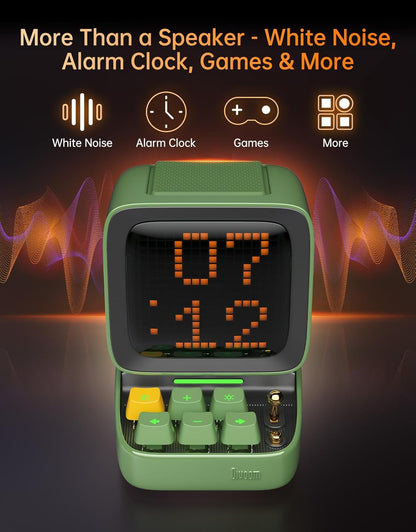 Ditoo Pro Retro Pixel Art Game Bluetooth Speaker with 16X16 LED App Controlled Front Screen (Green)