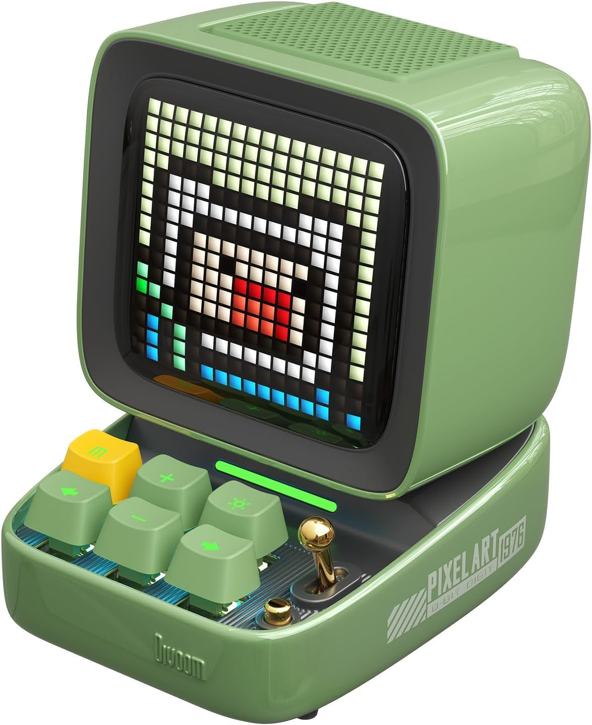Ditoo Pro Retro Pixel Art Game Bluetooth Speaker with 16X16 LED App Controlled Front Screen (Green)
