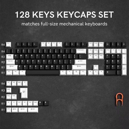 138 Keys Retro Brown Gray PBT Keycap Double Shot Cherry Profile Key Caps for Cherry MX Switches Mechanical Gamer Keyboard